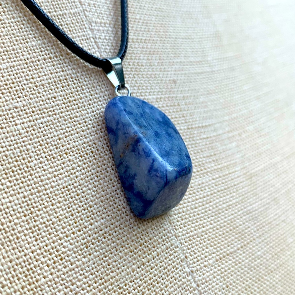 Handmade Genuine Stone Chunk Amulet Necklace